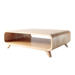  Wooden Dining Table Isolated on Transparent Background
