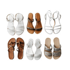  Isolated Pair of Flip Flops for Summer Fashion isolated on transparent png background
