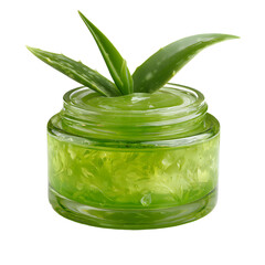  Fresh Aloe Vera Plant Slices green isolated on a transparent background
