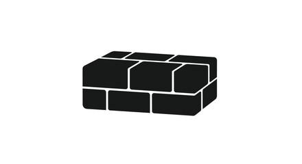 Minimalist monochromatic graphic illustration of an architectural block structure depicting fundamental building components an essential design