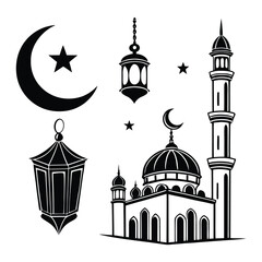 Ramadan Festival Vector Symbol Collection
