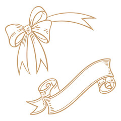 Elegant Minimalist Ribbon Frame Set