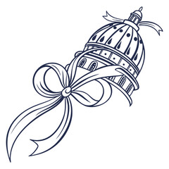 Decorative Hand Drawn Ribbon Frames