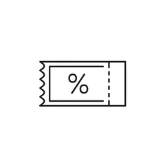 Close-up of a Discount Coupon with Percent Symbol for Promotional Offers