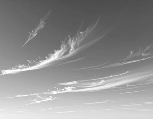 澄んだ空と柔らかな雲が広がるミニマル背景