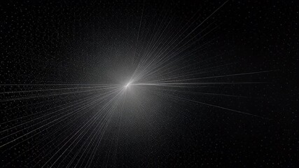 Abstract cinematic bright light streak moving across a dusty dark background, perfect as a futuristic overlay or transition element.