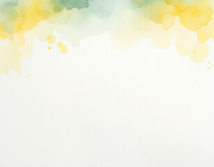 黄色と緑の爽やかな水彩テクスチャ背景素材