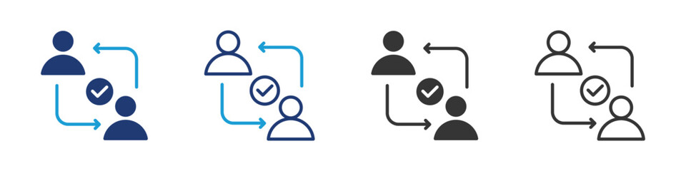 Reciprocity icon set collection multi-style.