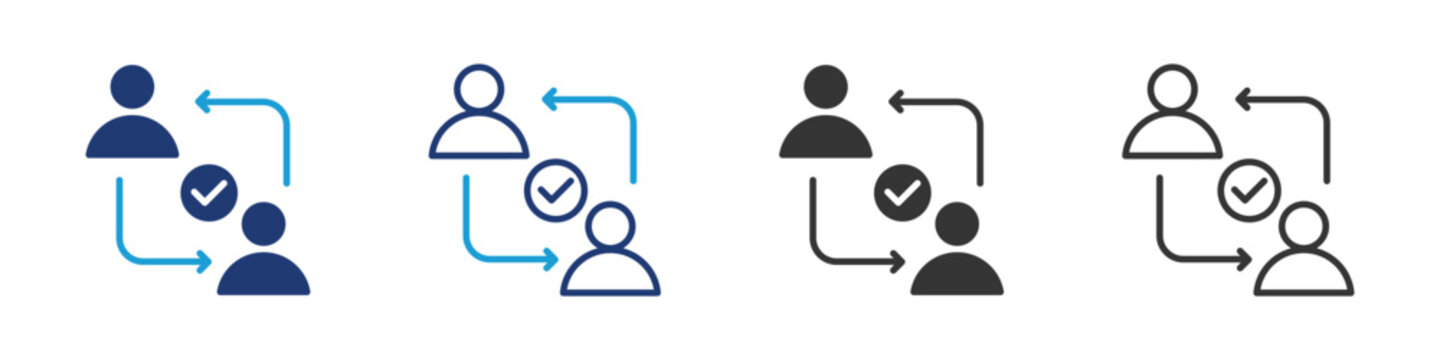 Reciprocity icon set collection multi-style.