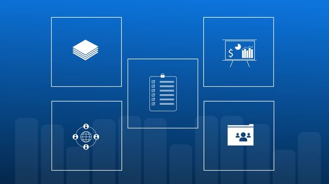 Businessmen manage and business investment, control business risks and risk management strategies, forecast, estimate and Motion graphics of financial business concept. 4k.