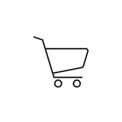 Empty Shopping Cart Icon for Online Retail and E-commerce Websites