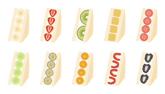 Fruit sando or Japanese Fruit Sandwich