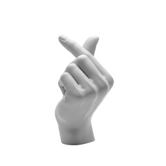 White Hand Gesture Finger Sign Symbol.