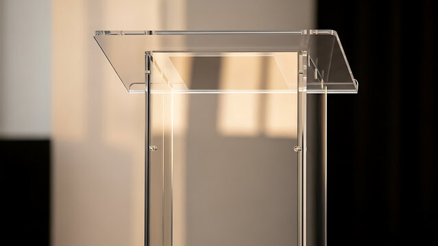 Clear acrylic lectern stand