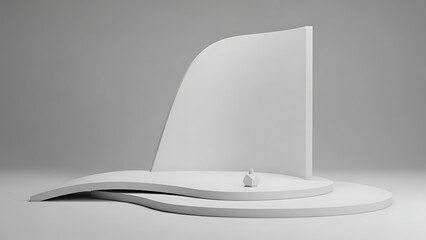 A white sailboat emerging from an open book on a plain background