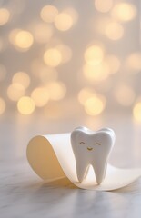 Smiling Tooth With Receipt Roll Dental Bill And Insurance Concept