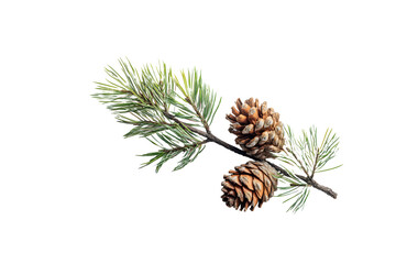 Fototapeta premium pine branch with cones