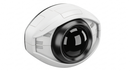 3D Rendered Futuristic Security Eye Camera Object
