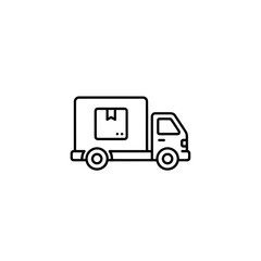 Fototapeta premium Delivery Truck Icon with Package for Shipping and Logistics Concept