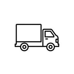 Fototapeta premium Compact Delivery Truck Icon for Logistics and Transportation Concepts