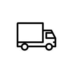 Fototapeta premium Minimalist Delivery Truck Icon for Logistics and Transportation Concepts
