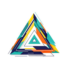 Colorful Triangle Geometric Shapes Modern Design.