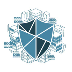 Cyber Security Shield and Network Protection Concept