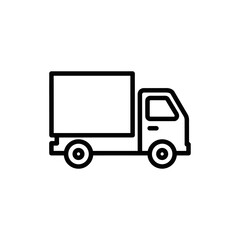 Fototapeta premium Minimalist Line Drawing of a Delivery Truck for Logistics and Transport Visuals