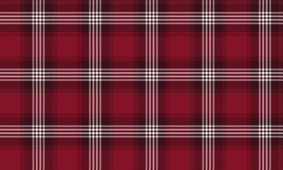 Seamless plaid fabric in red, brown, and white is ideal for fashion design, clothing, skirts, trousers, and textiles requiring a classic yet modern look.