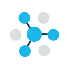 Business, connect, molecule, distribution icon