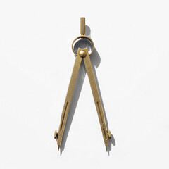 Detailed Brass Drafting Tool Compass with Shadow