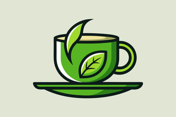 green tea cup perfect oval rim