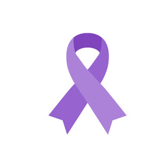 Awareness ribbon line icon. world cancer day.. International Day February 4