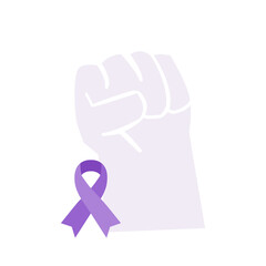 world cancer day. icon illustration of human fists as a symbol for cancer fight. International Day February 4