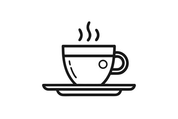 minimal espresso cup icon precise silhouette
