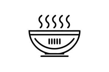 broth bowl half oval icon