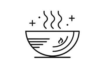 comfort soup bowl geometry icon