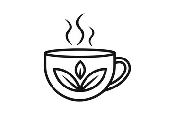 herbal brew curved cup icon