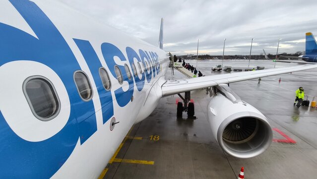 Discover airlines Airbus A320 aircraft at Munich Airport in Germany