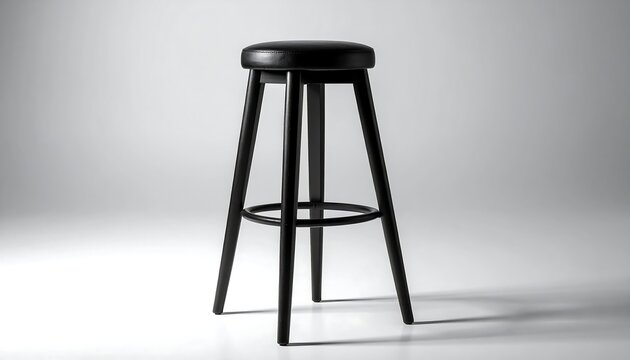 Black bar stool studio shot
