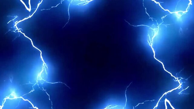 lightning in the night in sky huge horror for titles and logos background and action and comic background loop footage 4k, thunder storm