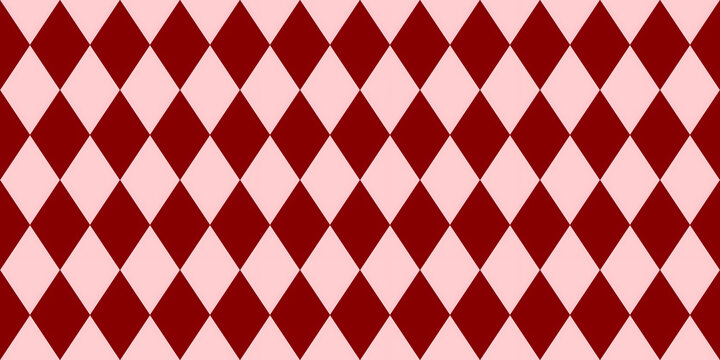 Red and pink harlequin diamond pattern background