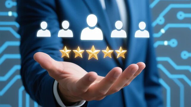 Highly rated candidate profile highlighting marketing strategy business management recruitment employment lead generation five star rating professional service focus high rating customer service