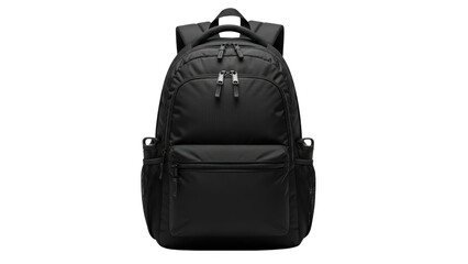 Naklejka premium Black Backpack for Travel and Everyday Use.