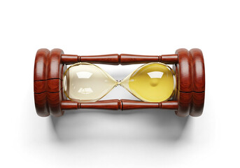 3D Render of a Classic Wooden Hourglass Object