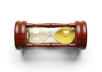 3D Render of a Classic Wooden Hourglass Object