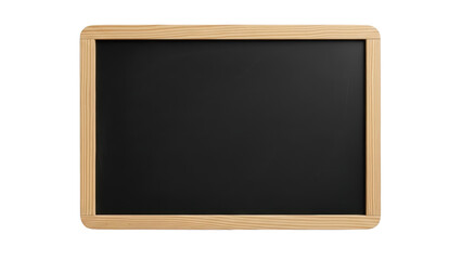 Blank Blackboard with Wooden Frame Isolated on White Background 1.