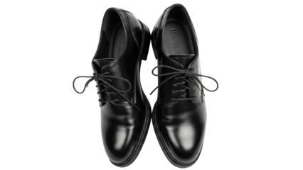 Classic Black Leather Oxford Shoes.