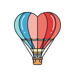 Obraz premium Heart shaped hot air balloon