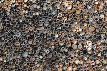 Stock bamboo with water fall for background.